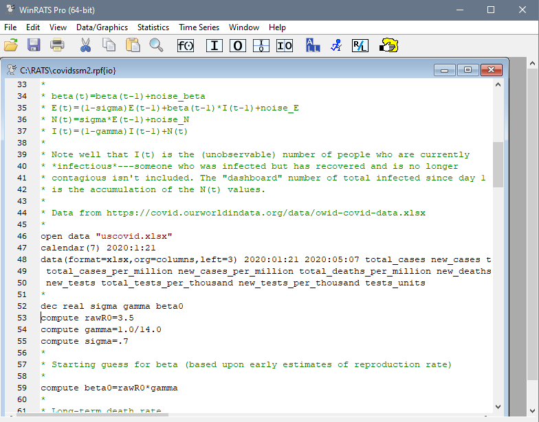 Screen shot with syntax highlighting